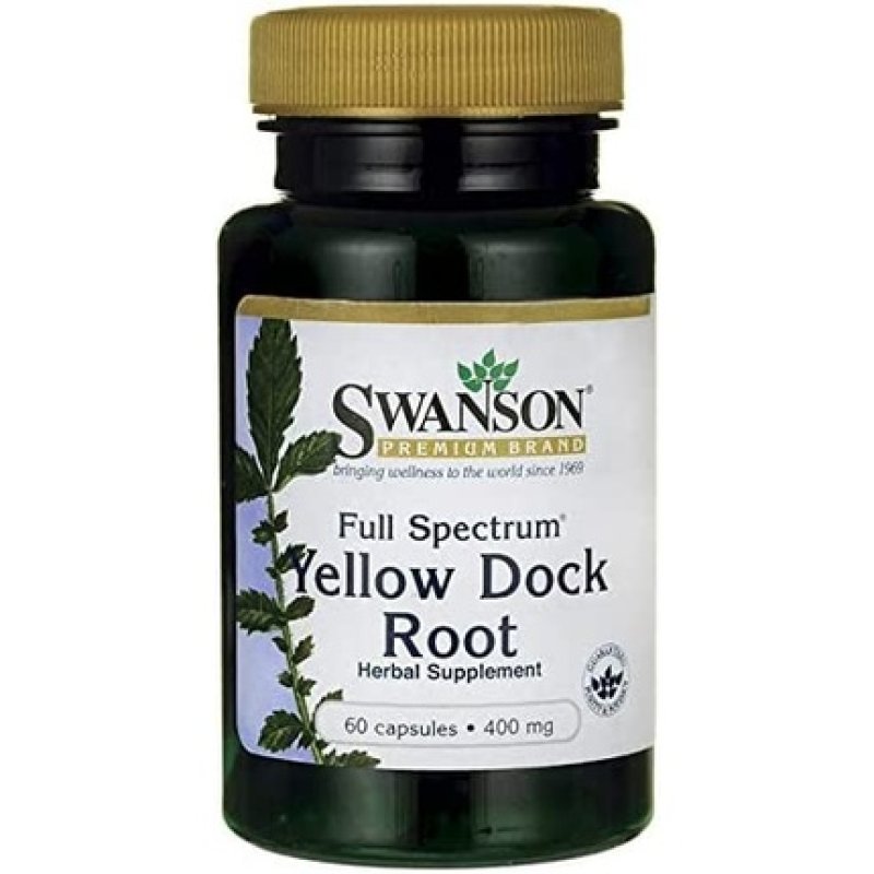 Swanson Full Spectrum Yellow Dock Root 400mg 60 Capsules