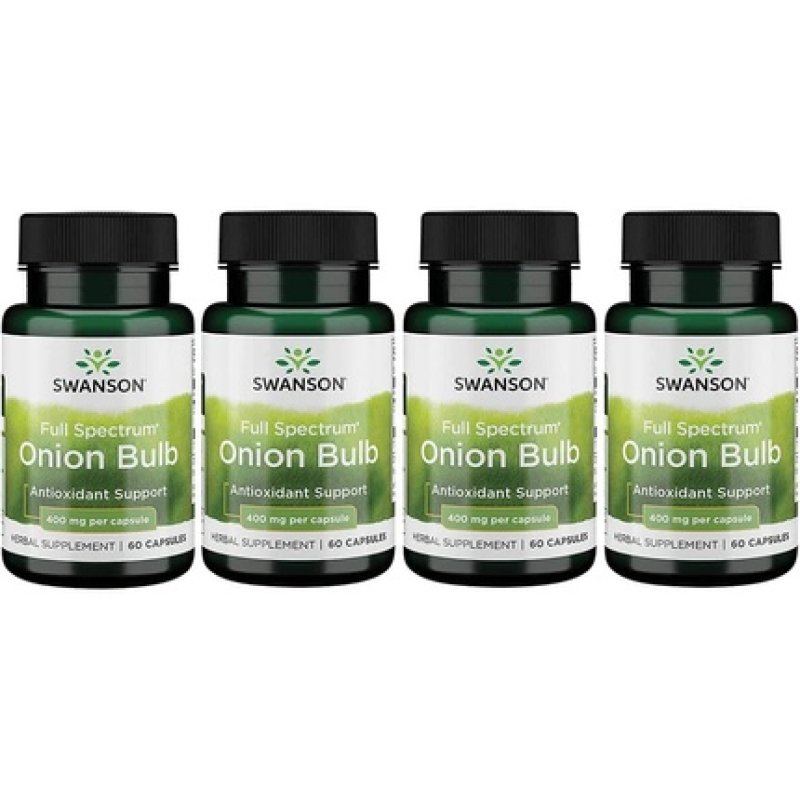 Swanson Full Spectrum Onion Bulb 400mg Herbal Supplement 60 Capsules