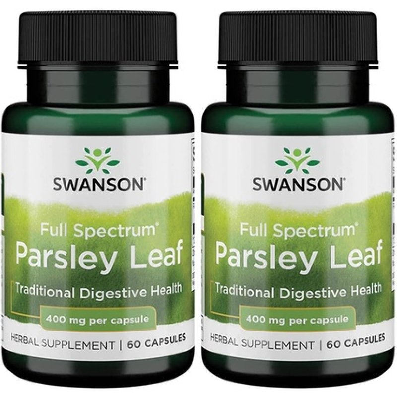 Swanson Full-Spectrum Parsley Leaf Extract Herbal Supplement 60 Capsules 400mg