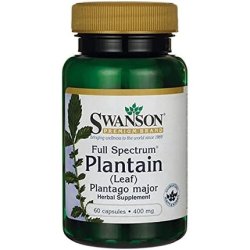 Swanson Full Spectrum Plantain Leaf Plantago Major 400mg 60 Capsules