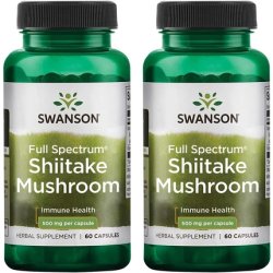 Swanson Shiitake Mushroom 500mg 60 Capsules