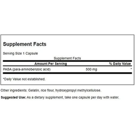Swanson PABA Powerful B Complex Supporting Red Blood Cell Formation 120 Capsules 500mg