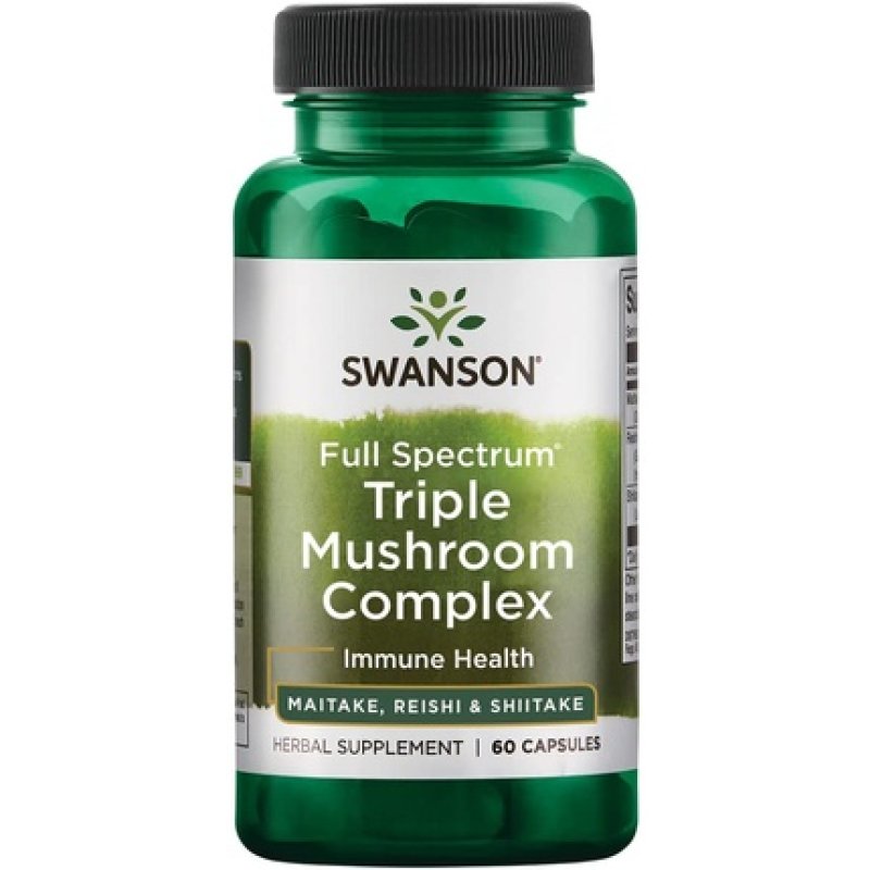 Swanson Full Spectrum Triple Mushroom Complex 60 Capsules