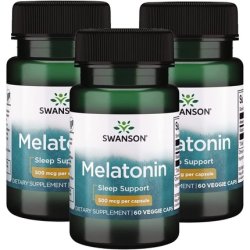 Swanson Melatonin 0.5mg 60 Capsules per Container Sleep Aid Vegetarian Dietary Supplement