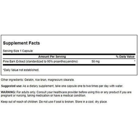 Swanson Pine Bark Extract 50mg 100 Capsules