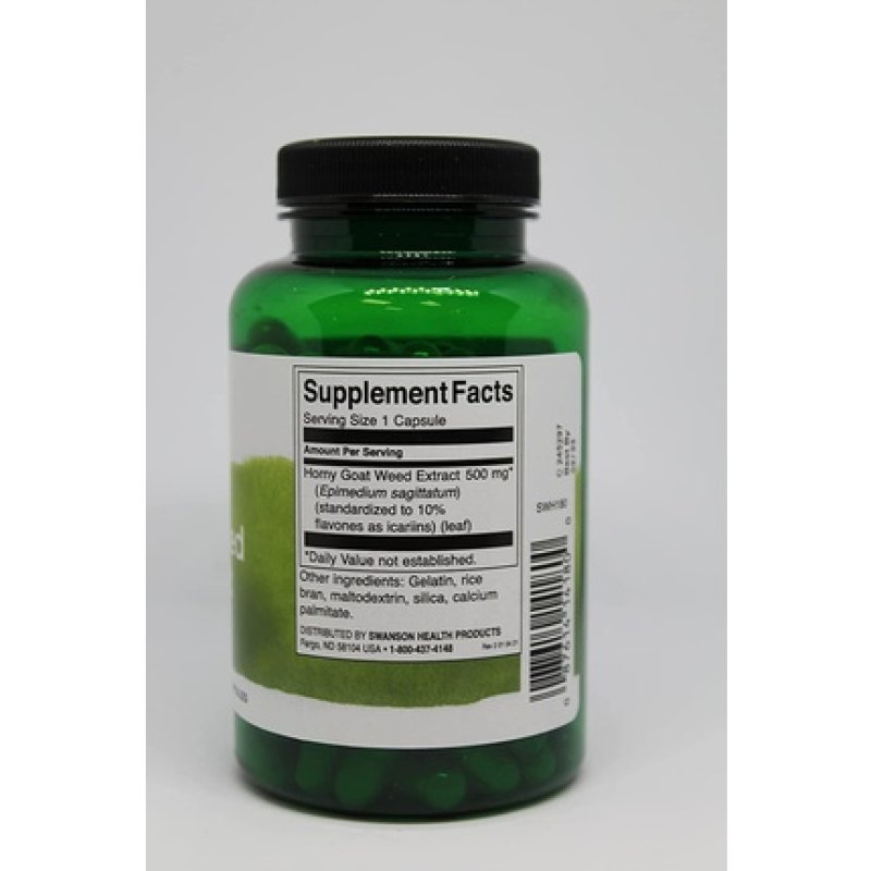 Swanson Horny Goat Weed Extract 500mg 120 Capsules