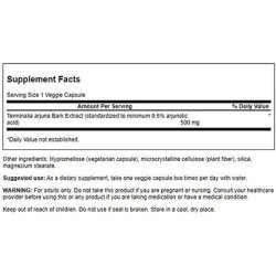 Swanson Arjuna 500mg 60 Veg Capsules - Pack of 3