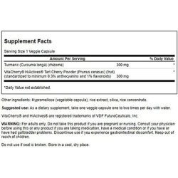 Swanson Hiactives Tart Cherry & Turmeric 60 Veg Capsules