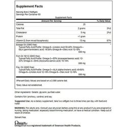 Swanson MultiOmega 3-6-9 Flax Borage Fish Oils 120 Softgels