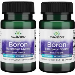 Swanson Boron from Albion Boroganic Glycine Supplement Supporting Joint Health & Bone Health 60 Capsules 6mg