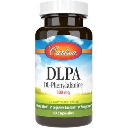 Carlson DLPA DL-Phenylalanine 500mg Promotes Healthy Nervous and Endocrine Systems 60 Capsules