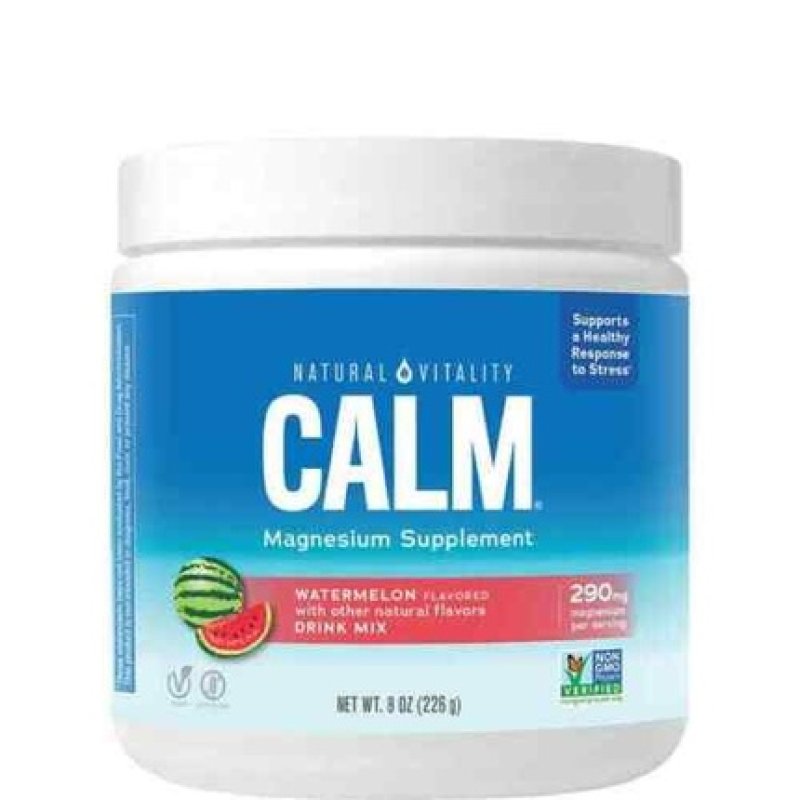 Natural Vitality Calm Magnesium Supplement 290mg Watermelon Flavor 226g