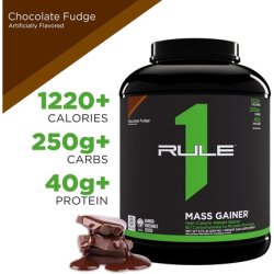 Rule One Proteins Mass Gainer Chocolate Fudge High-Calorie Weight Gain