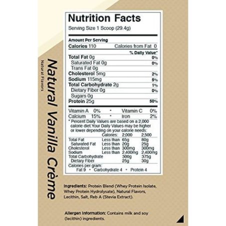 Rule1 R1 Protein Naturally Flavored Vanilla Creme 2.5lbs