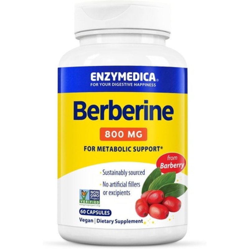 Enzymedica Berberine 800mg Vegan Capsules for Metabolic Support