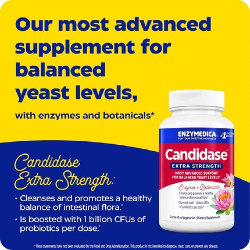 Enzymedica Candidase Extra Strength Support for Balanced Yeast Levels 42