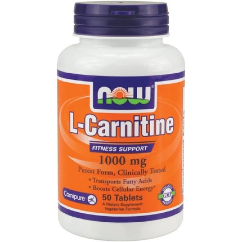 Now Foods L-Carnitine 1000mg 50 Tablets