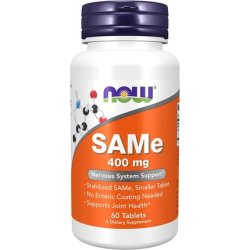 NOW SAMe S-Adenosyl-L-Methionine 400mg Nervous System Support 60 Tablets