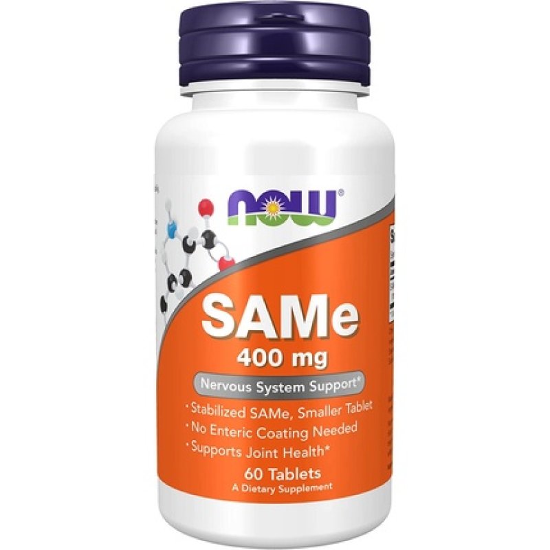 NOW SAMe S-Adenosyl-L-Methionine 400mg Nervous System Support 60 Tablets