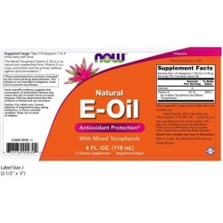 Now Foods Natural Liquid Vitamin E 118ml 140g