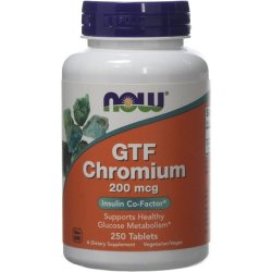Now Foods GTF Chromium Tablets 200mg 250 Count