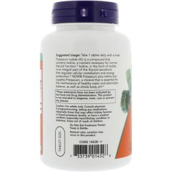 NOW Foods Potassium Plus Iodine 180 Tablets 200g