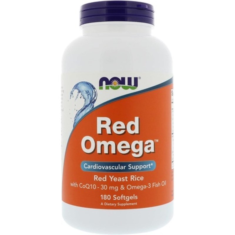 Now Foods Red Omega Red Yeast Rice with CoQ10 180 Softgels