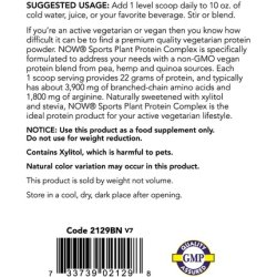 NOW Plant Protein Complex Protein Powder Creamy Vanilla 907g