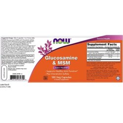 NOW Foods Glucosamine & MSM Joint Health 180 Capsules