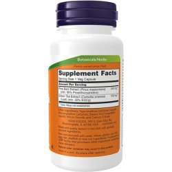 Now Foods Pinerk Extract 240mg 90% OPC Pine Bark Extract 90 Capsules