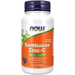 NOW Foods Sambucus Zinc-C Lozenges 60 Count