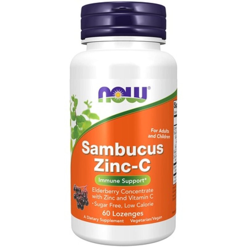 NOW Foods Sambucus Zinc-C Lozenges 60 Count