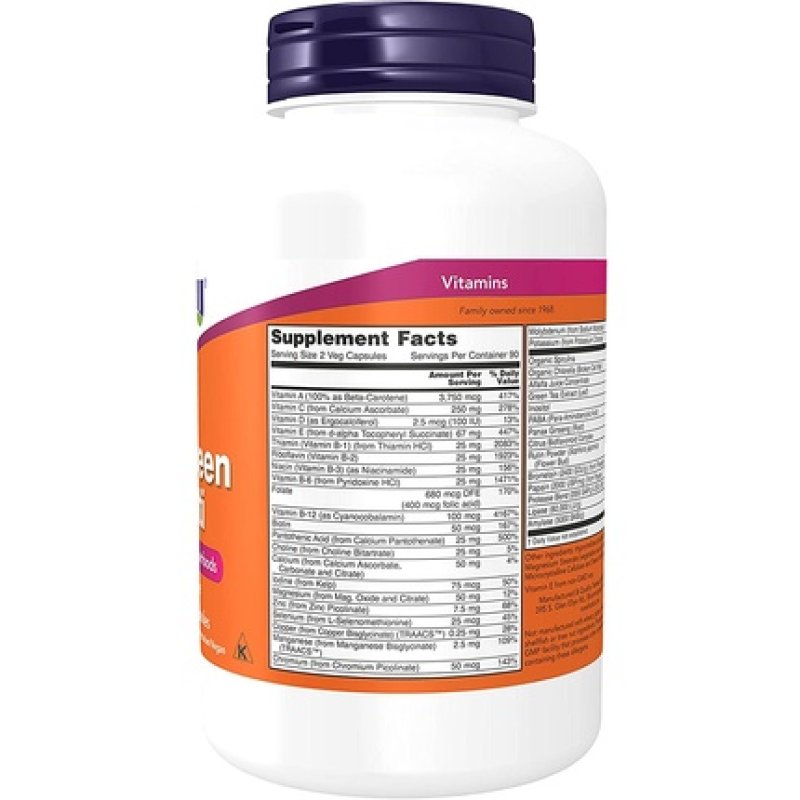 NOW Foods EcoGreen Multi Vitamin 180 Veg Capsules