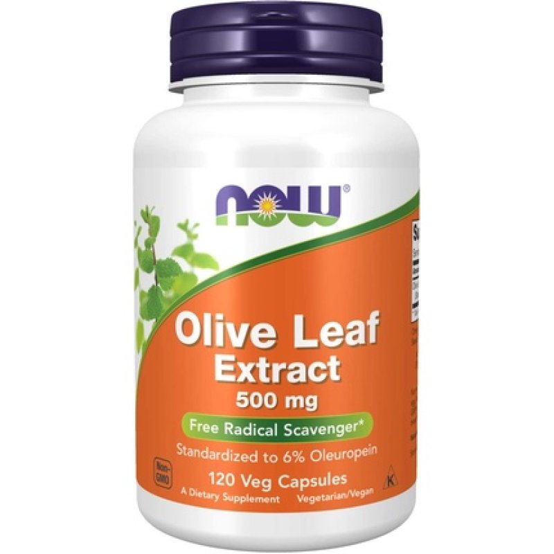 NOW Olive Leaf Extract 500mg Free Radical Scavenger 120 Veg Capsules