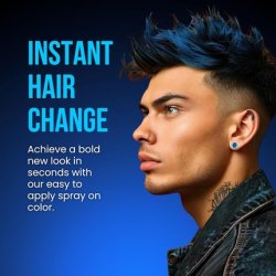 The Shave Factory Temporary Hair Color Spray - Easy and Instant Colorful Hair