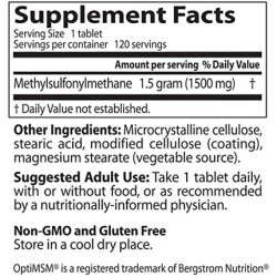 Doctor's Best MSM with OptiMSM 1500mg 120 Tablets