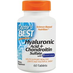 Doctor's Best Hyaluronic Acid Chondroitin Sulfate with BioCell Collagen 60 Tablets