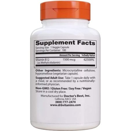 Fully Active B12 1500mcg 180 Vcaps