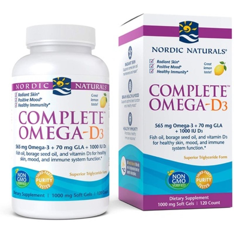 Nordic Naturals Omega 3/6/9 with Vitamin D3 1000mg 120 Softgels