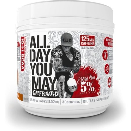 5% Nutrition Rich Piana Alldayyoumay Caffeinated BCAA Energy Powder