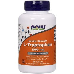 Now Foods L-Tryptophan Double Strength 1000mg 60 Tablets