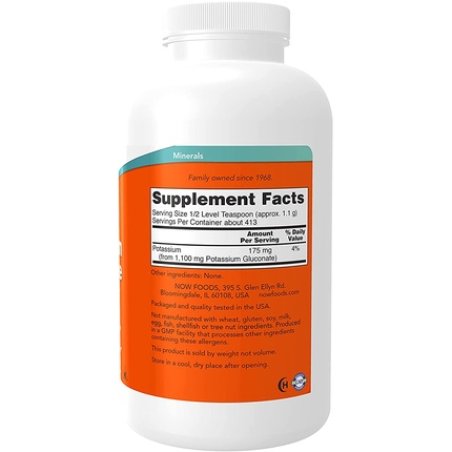 Now Foods Potassium Gluconate Powdered Mineral 454g