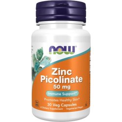 Now Foods Zinc Picolinate 50mg Supplement - Supports Enzyme Functions and Immune Health