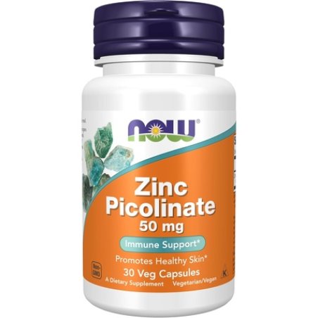 Now Foods Zinc Picolinate 50mg Supplement - Supports Enzyme Functions and Immune Health