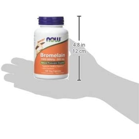 NOW Foods Bromelain Vegetarian Capsules 500mg 120 Count