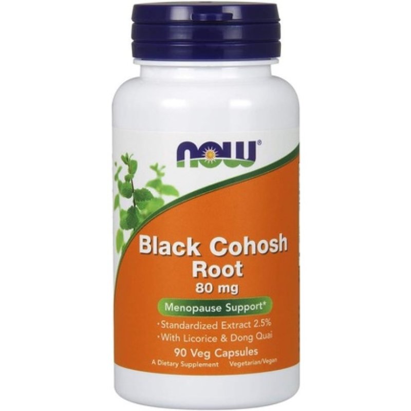 NOW Black Cohosh 80mg 90 Count - Pack of 2