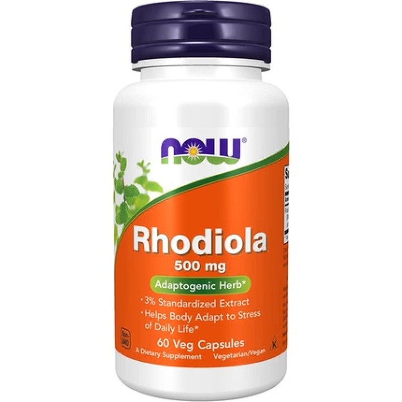 Now Foods Rhodiola Rosea 500mg 60 Veggie Capsules