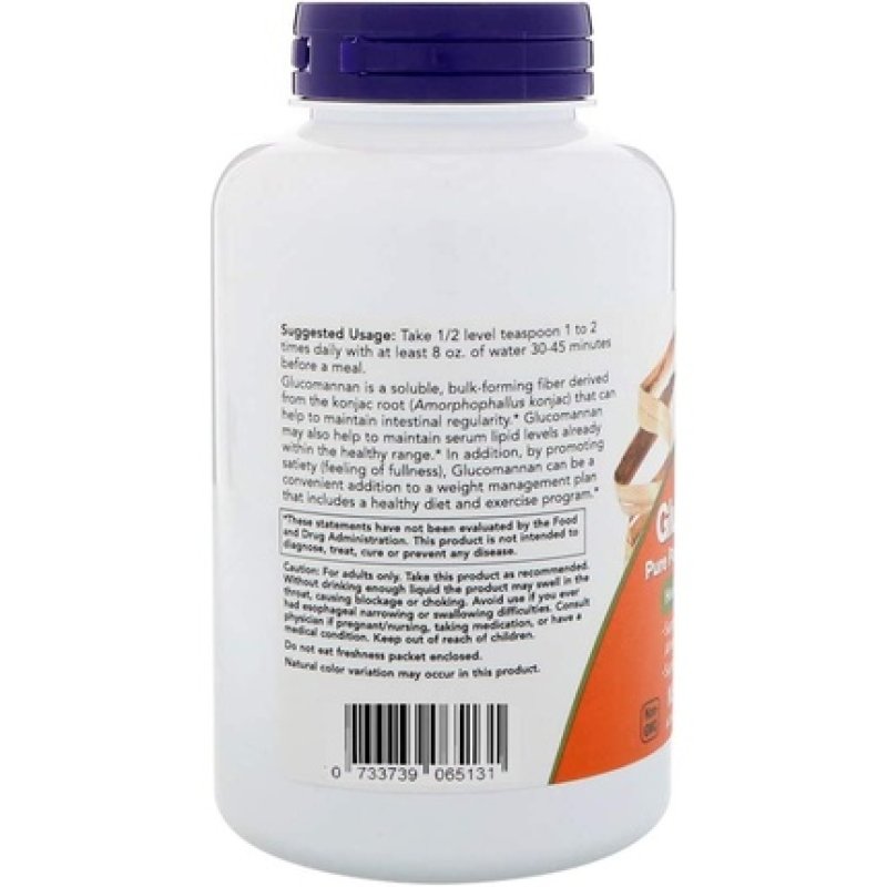 Now Foods Glucomannan Konjac Satiation Powder 227g 8oz