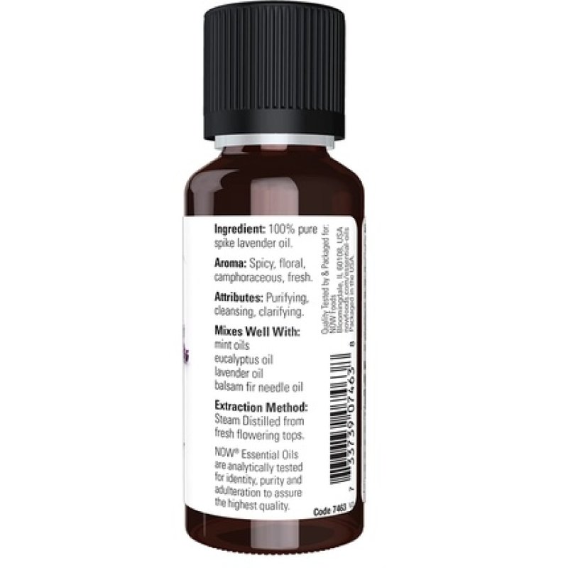 NOW Foods 100% Pure Spike Lavender Essential Oil 1oz
