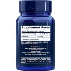 Life Extension Melatonin 500 Mcg Gently Promotes Sleep